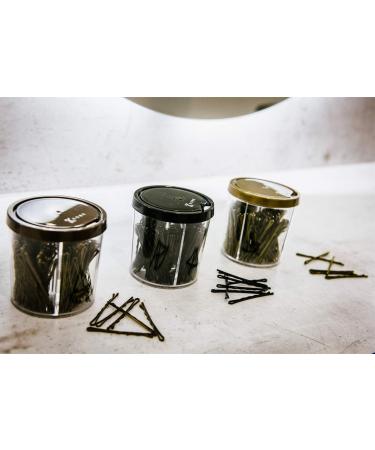 Kobe 2" (5cm) Waved Hair Grips - Brown - Colour-Coded Dispenser Pot of 200 - Buy Online on GoSupps.com