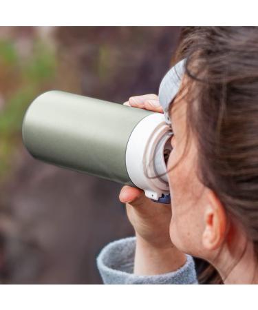 Monbento Insulated Bottle MB Pop Natural 360ml - Leakproof, Hot/Cold 12 Hours - Small Water Bottle for Kids/Adults - BPA Free - Green - Buy Online on GoSupps.com