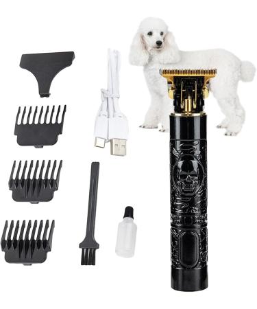USB T9 Hair - Rechargeable Skull Embossed Beard Trimmer for Men Rechargeable Grooming Kit for Facial Hair - Hair Shaver & Groomer Nanyaciv Black - Buy Online on GoSupps.com