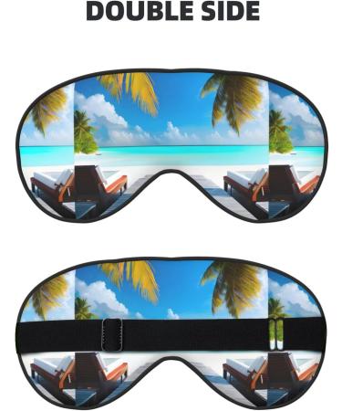 Maldives Holidays Unisex Adjustable Blackout Sleep Eye Mask - Perfect for Travel Yoga & Naps - Buy Online on GoSupps.com