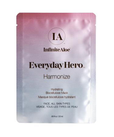 InfiniteAloe Biocellulose Fiber Face Mask Everyday Hero Harmonize Hydrating Face Mask