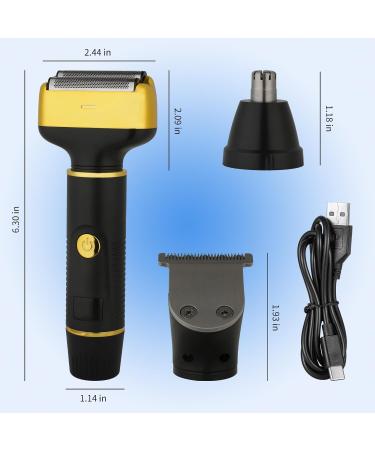 Buy Electric Razor for Men & Women - 3 in 1 Cordless Rechargeable Foil Shaver | Waterproof Travel Shaver for Face Nose & Ear Hair - Buy Online on GoSupps.com