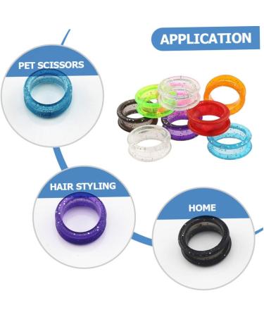 ADOCARN Dog Grooming Scissors Set - 20 Non-Slip Scissors with Silicone Finger Rings for Professional Pet Grooming - Buy Online on GoSupps.com