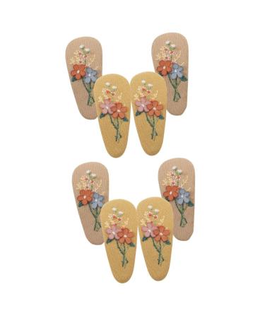 Beavorty 4 Pairs hairpin flower hair accessories hair decorations for girls girl cute hair princess barrette floral hair clips hair clips for toddler girls bow tie child issue card alloy