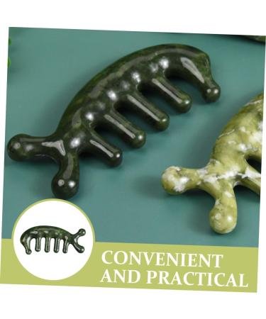 SESESFOUFU JADE Massage Comb | Acupuncture Massager Tool for Body Relaxation | Handcrafted Jade Massage Comb - Buy Online on GoSupps.com