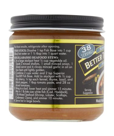 Better Than Bouillon Fish Base - Made from Real Fish Stock, 38 Servings, Makes 9.5 Quarts of Broth (Pack of 1) - Buy Online on GoSupps.com