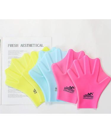 EXCEREY Silicone Webbed Swimming Gloves - Red M - Adult & Kids Water Training Gloves - Buy Online on GoSupps.com