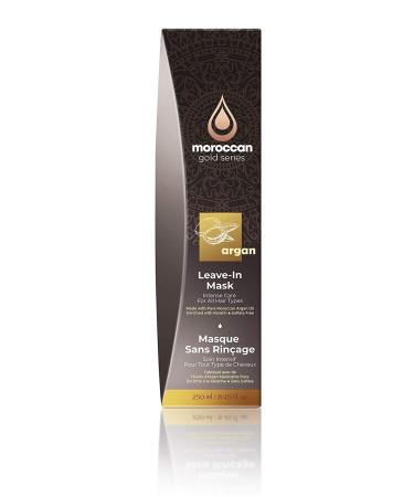 Moroccan Gold Series Leave-In Hair Mask with Argan Oil and Keratin - Nourishing Leave In Conditioner for Curly, Frizzy, or Damaged Hair - 8.4oz - Buy Online on GoSupps.com