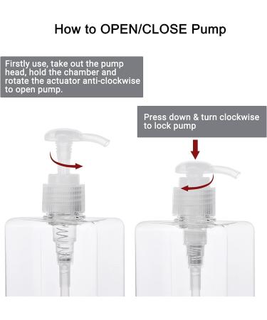 Suream 9.5oz Refillable Shampoo & Conditioner Bottles 3Pack - Clear Plastic Pump Dispensers for Shower - Ideal for Body Wash, Essential Oil, Liquid Lotion - 280ml Capacity - Buy Online on GoSupps.com
