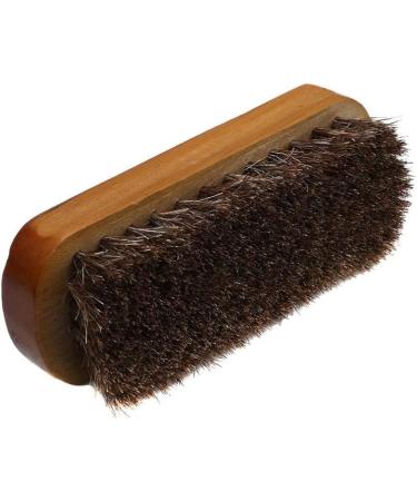 Shoe Brush Natural Leather Real Horse Hair Soft Polishing Tool Horsehair Shoe Brush Polish Brush Onecolor - Buy Online on GoSupps.com