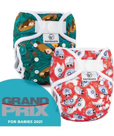 Bambooolik Duo Pocket Diaper - Velcro | Washable & Reusable | Made in EU | Ideal for Small Children | All-in-One Fleet Diapers - Buy Online on GoSupps.com