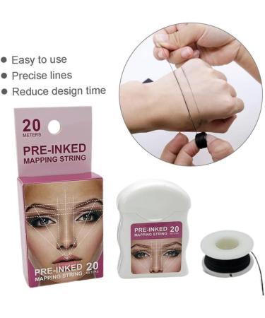 Eyebrow Mapping String Pre-Inked Microblading Mapping String Microblading Brows String Supplies Eyebrow Tool Black - Buy Online on GoSupps.com