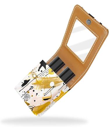 Travel Lipstick Organizer Case - Portable Makeup Bag with Mirror | Colorful Sky Floral Design - Buy Online on GoSupps.com