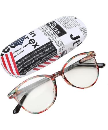 Fashionable Gemille Senior Reading Glasses - Stylish Computer Accessories with Storage Box - Tea Colorful Frame - Buy Online on GoSupps.com
