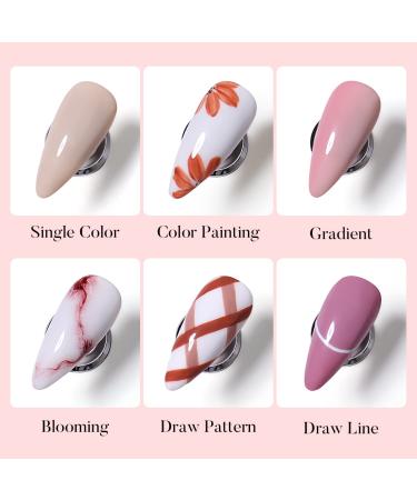 AIMEILI Hema Free Solid Gel Nail Polish Set - 12 Colors UV LED Soak Off Cream Polish Kit - Buy Online on GoSupps.com