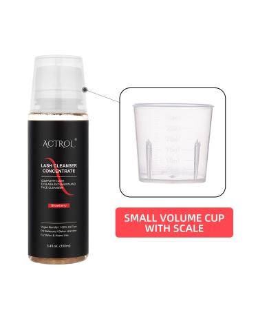 Eyelash Cleanser Concentrate 100ml Strawberry Professional Lash Shampoo Foaming Cleanser Paraben & Sulfate Free Non-lrritating Wash for Extensions Lashes Care-Makes 20 Bottles Strawberry 3.4 Fl Oz (Pack of 1) - Buy Online on GoSupps.com