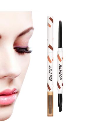 Eyeshadow Stick | Cream Gel Texture Multicolors Eyeliner Makeup with Brush - Long Lasting Eye Liner Quick Drying Makeup Supplies for Daily Use Pochy Smoke Pink