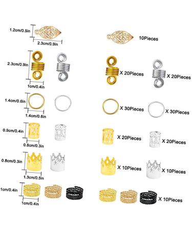 minkissy 3 Boxes Wig Dreadlock Pendant Dreadlock Jewelry Parting Combs for Braiding Hair Beads for Hair Pirate Jewelry Hair Beads Braids Wig Hair Braiding Jewelry Tube Beads Alloy Metal - Buy Online on GoSupps.com