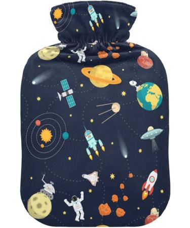 NAANLE GALAXY Astronaut Space Heat Bottle 1L - Transparent Hot Water Bottle for Bed Hand & Foot Pain Relief - Ideal Heat & Cold Therapy - Buy Online on GoSupps.com