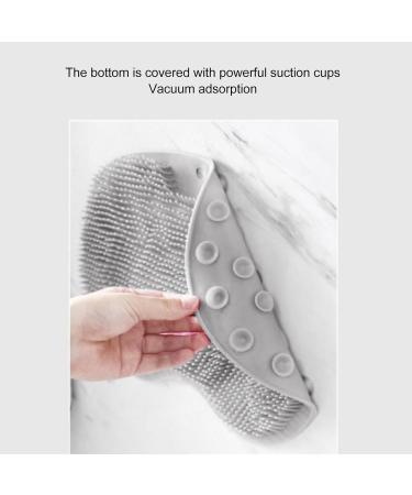 4-Piece Non-Slip Shower Back Foot Scrubber Mat - Gentle Cleaning Peeling & Massaging with Suction Cups | 30cm x 25cm - Buy Online on GoSupps.com