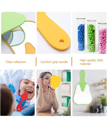LVCHEN Tooth Shaped Hand Mirror - High Definition Makeup Mirror with Handle for Dental Office Decor - Pink - Buy Online on GoSupps.com