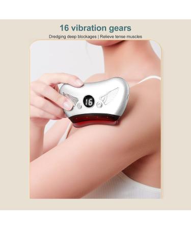 Verdant Touch Electric Gua Sha Massager - 16 Vibration Settings Hot Compress Skin Scraping Board for Enhanced Massage Experience | International Shipping - Buy Online on GoSupps.com