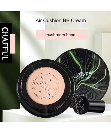 Mushroom Air Cushion Foundation BB & CC Cream - Moisturizing Makeup Primer & Concealer for All Skin Types - Natural Brightening Finish - Buy Online on GoSupps.com