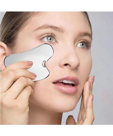 Buy AQSQWQ Heart Shape Gua Sha Stein | Stainless Steel Facial Massage Tool for Jaw Shaping & Reducing Swelling - International Shipping Available - Buy Online on GoSupps.com