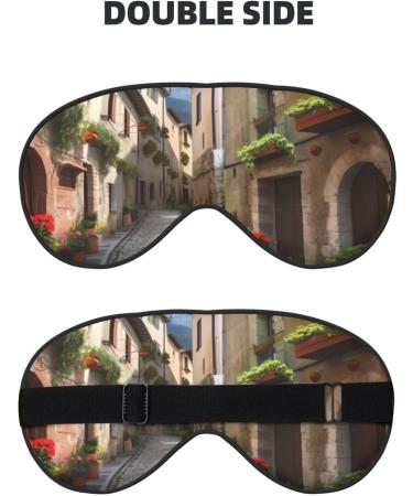 Shop Italian Town Street Printed Soft Eye Mask - Zero Eye Pressure Travel Blackout Eye Mask for Ultimate Comfort - Buy Online on GoSupps.com