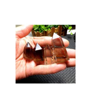 Smoky Quartz Wands 6 Faceted Point Reiki Crystal Pack of 2 Stone Collection