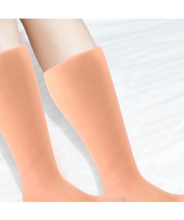 FOMIYES 1 Pair Moisturizing Socks Long Silicone Socks Overnight SPA Sock Soft Gel Socks Foot Covers Knee High Cracked Heel Dry Feet Treatment Socks - Buy Online on GoSupps.com