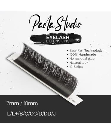 Buy Easy Fan Eyelash Extensions - Curvature MIX C CC D | Mega Volume 3D-10D | 0.07mm | International Shipping - Buy Online on GoSupps.com