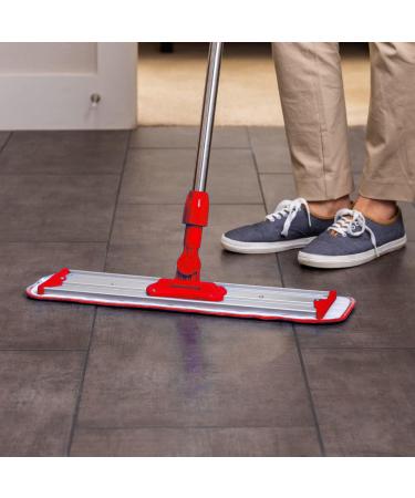 6 Pack Red Microfiber Replacement Mop Pads 18x6 - Reusable Wet & Dry Cleaning Refills for Home & Commercial Use - Buy Online on GoSupps.com