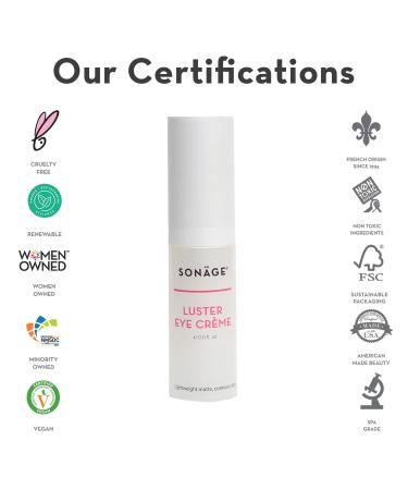 SONAGE Luster Eye Creme | Anti-Aging Eye Cream with Vegan Collagen and Squalene | Minimizes Crow's Feet, Dark Circles, Puffiness, and Wrinkles - Buy Online on GoSupps.com