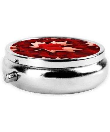 Canadian Maple Leaf Tours Portable Metal Pill Box | Round Mini 3-Compartment | Travel Must-Have for Small Pills | Hinged Design - Black - Buy Online on GoSupps.com