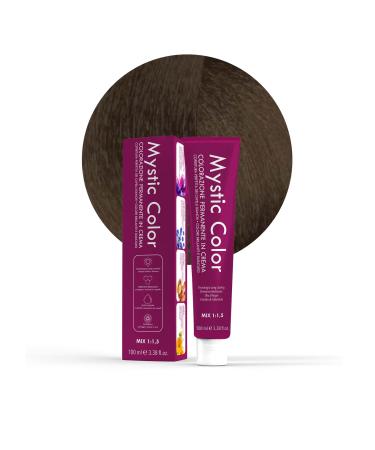 Mystic Color - Permanent cream coloring with argan oil and marigold - long -lasting hair color - light brown color 5-100ml light brown color 5 1 piece (1 Pack)