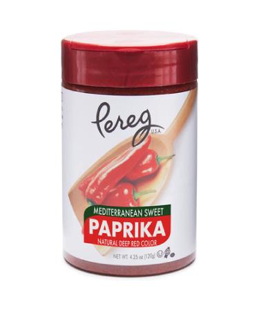 Pereg Sweet Paprika Spice (4.25 oz) - Mediterranean & Hungarian Style Sweet Chilli Powder Seasoning - Non-GMO & Gluten Free & Non-Irradiated