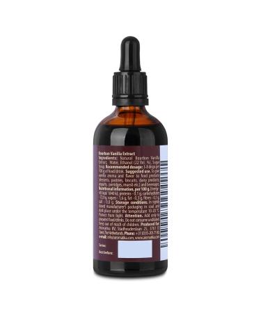 Bourbon Vanilla Extract 100ml | Dark Glass Bottle with Drip Donor | Vegan Liquid for Baking & Pastry Refining - Buy Online on GoSupps.com