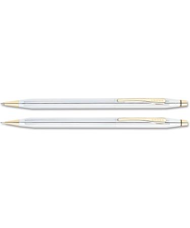 Buy Cross Classic Century Refillable Ballpoint Pen & Pencil Set - Chrome Metallic Finish | Premium Gift Box | International Shipping Available - Buy Online on GoSupps.com