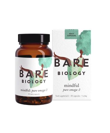 Bare Biology Mindful Omega 3 Fish Oil Capsules - Support for Brain Function and Eyes - Super Strength / Made from Sustainably Caught Fish (30 Capsules)
