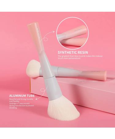 Docolor 14-Piece Pink Makeup Brush Set - Premium Synthetic Kabuki Brushes for Foundation, Blending, Powder, Blush, Concealers, and Eye Shadows - Small Waist Design - Gift Box Included - Buy Online on GoSupps.com