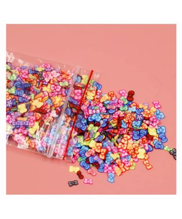 EGURS 1000 pieces 3d nail art polymer clay slices of colorful soft tone pearl nails sticker nail art decoration handicrafts tie