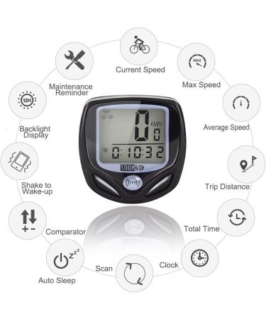 SOON GO Bike Speedometer - Wireless Waterproof Bicycle Computer with LCD Display for Accurate Speed Tracking & Multi-Function - Buy Online on GoSupps.com
