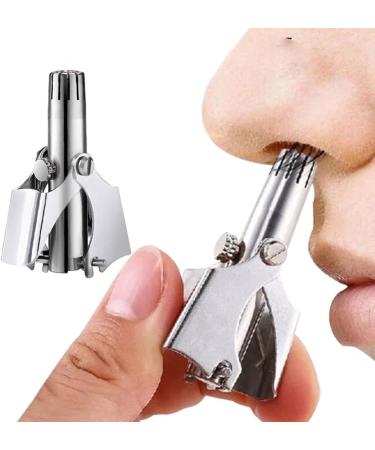 Premium Stainless Steel Nose Hair Trimmer - Portable & Washable Manual Design for Effortless Grooming - Buy Online on GoSupps.com