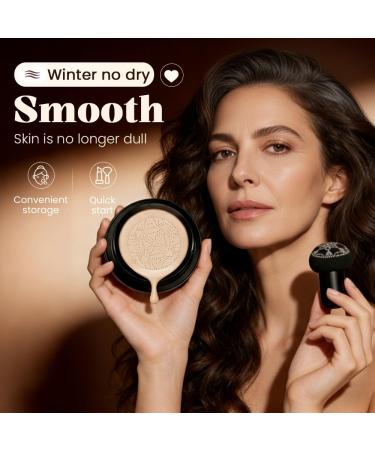 Foundation for Older Women 2026 New Mushroom Head Cushion CC Cream Moisturizing Long Lasting Full Coverage BB Cream Foundation for Mature Skin All Skin Types (Natural) - Buy Online on GoSupps.com