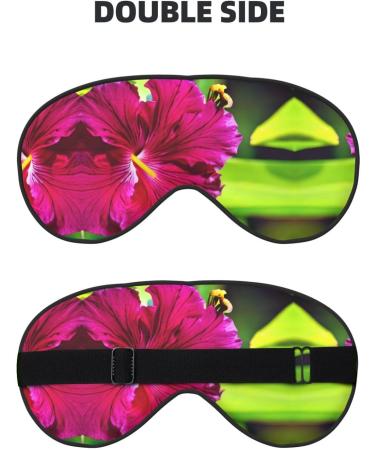 Hibiscus Flower Print Sleep Eye Mask | Soft Eyeshade for Travel & Napping | Perfect for Women & Men - Buy Online on GoSupps.com