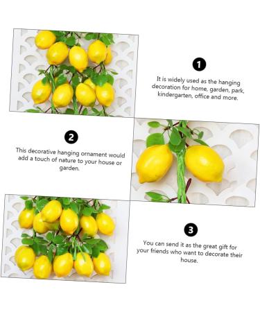 Abaodam 4 Bunches Imitation Lemon Skewers Toys Lemons Fruit Front Door Wreath Hanging Lemon Decor Model Girl - Buy Online on GoSupps.com