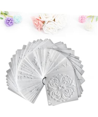 NUOBESTY 108 pcs Painting Square Plastic Kit Circle Fashion White Accessories Spraying Mixed Template Whitex3pcs 9X9cmx3pcs - Buy Online on GoSupps.com