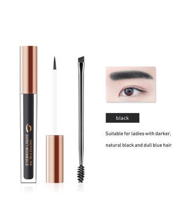 ETEDES Waterproof Semi-Permanent Eyebrow Gel - 24-Hour Long-Lasting, Natural, Smudge-Proof, Sweat Resistant Tinted Liquid Brow Makeup (BLACK) - Buy Online on GoSupps.com