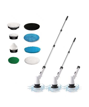 Bath Tub Cleaner Brush Electric Cordless Electric Scrubbers for Cleaning Adjustable Extension Handle Spinning Scrubber Suitable for Kitchen Stoves Etc.